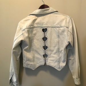 Vintage Cropped Denim Jean Jacket
